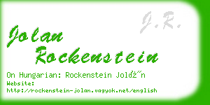 jolan rockenstein business card